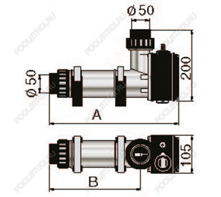 Водонагреватель  6 кВт Pahlen корпус пластик. тэн Incoloy825 д/п. термостат.реле перегрева.муфты d50