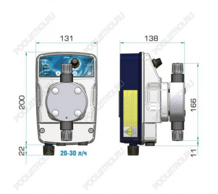 Насос дозир. мембранный eONE MF 4-20 100/250V PVDF TFE/P