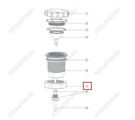 Гайка зажимная Aquaviva для UL/Led-P50