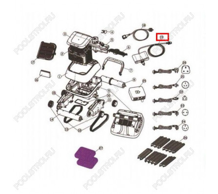 Плавающий шнур для 7310 Black Pearl, длиной 13 м